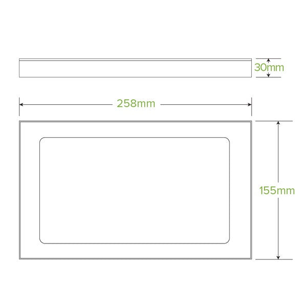 BioPak Extra Small BioBoard Catering Tray PLA Window Lid - (Pack of 100)