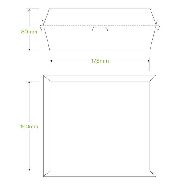 BioPak Dinner BioBoard White Box - (Pack of 150)