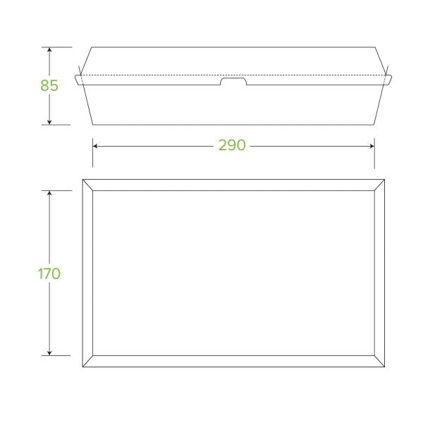 BioPak Family BioBoard White Box - (Pack of 100)