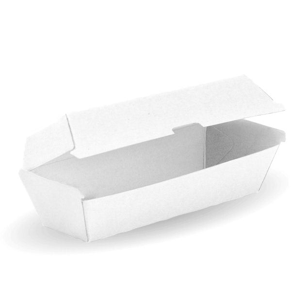 BioPak Hot Dog BioBoard White Box - (Pack of 400)