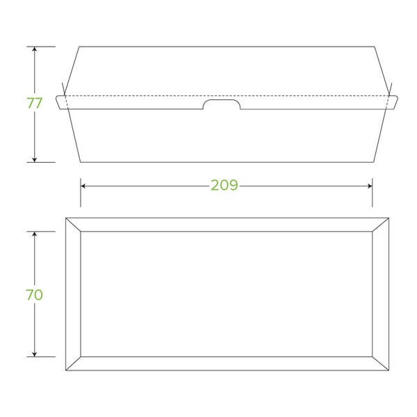 BioPak Hot Dog BioBoard Box - (Pack of 400)