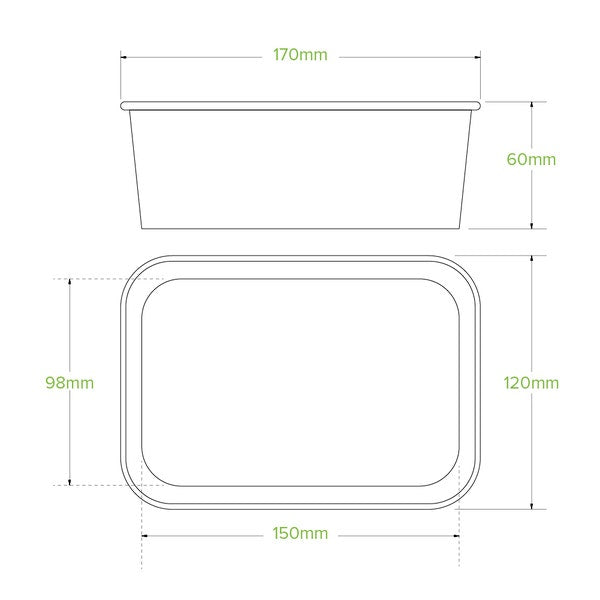 BioPak 750ml Kraft BioBoard Takeaway Base - (Pack of 300)