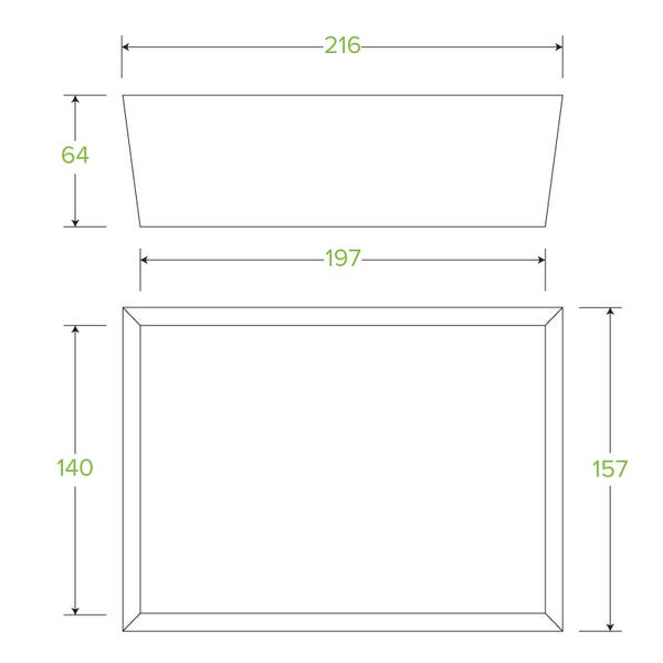 BioPak Large BioBoard Lunch Box - (Pack of 200)