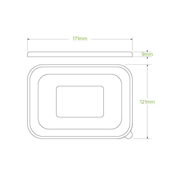 BioPak 500-1,000ml PP BioBoard Takeaway Lid - (Pack of 300)