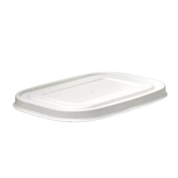 BioPak 500-1,000ml White Plant Fibre Takeaway Lid - (Pack of 300)