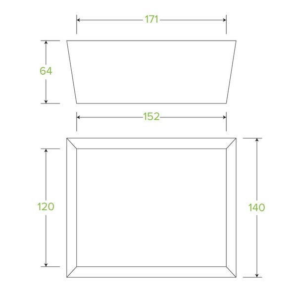 BioPak Medium BioBoard Lunch Box - (Pack of 200)