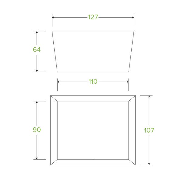 BioPak Small BioBoard Lunch Box - (Pack of 200)