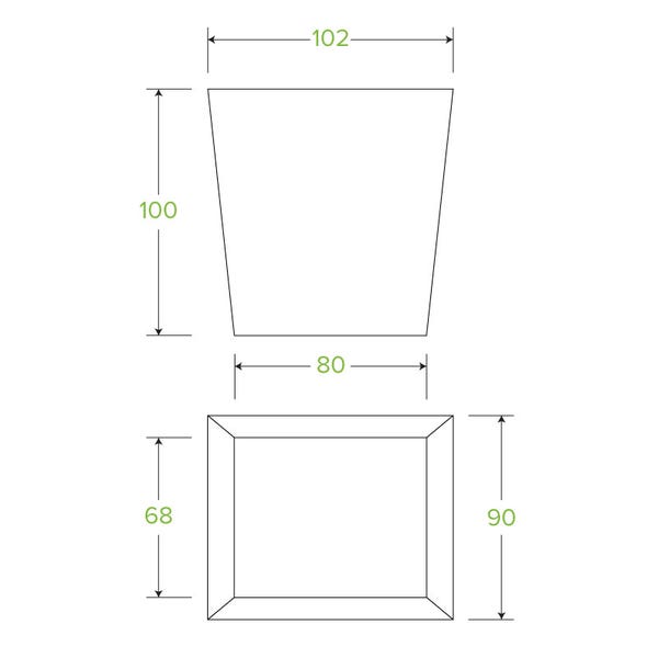 BioPak 780ml / 26oz BioBoard Noodle Box - (Pack of 500)