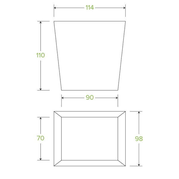 BioPak 960ml / 32oz BioBoard Noodle Box - (Pack of 500)