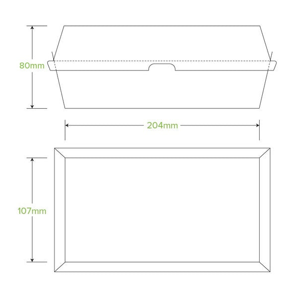 BioPak Large Snack BioBoard White Box - (Pack of 200)