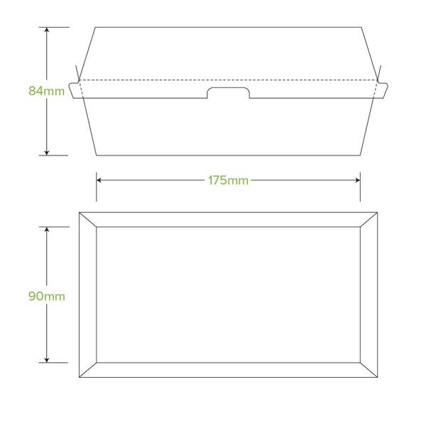 BioPak Regular Snack BioBoard White Box - (Pack of 200)