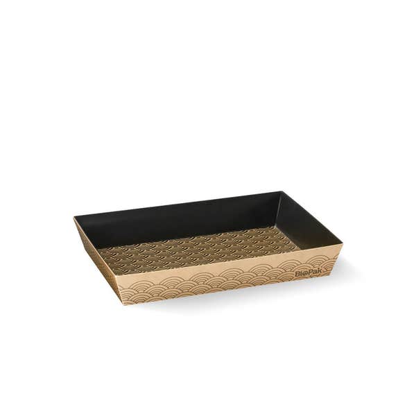 BioPak Small BioBoard Sushi Tray - (Pack of 300)