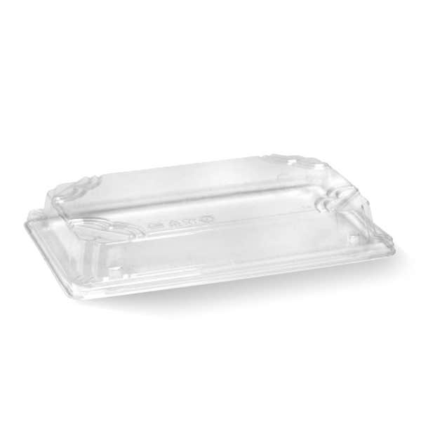 BioPak Medium BioBoard Sushi Tray PET Lid - (Pack of 300)