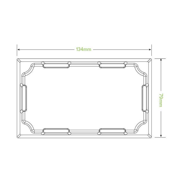 BioPak Extra Small BioBoard Sushi Tray PET Lid - (Pack of 300)