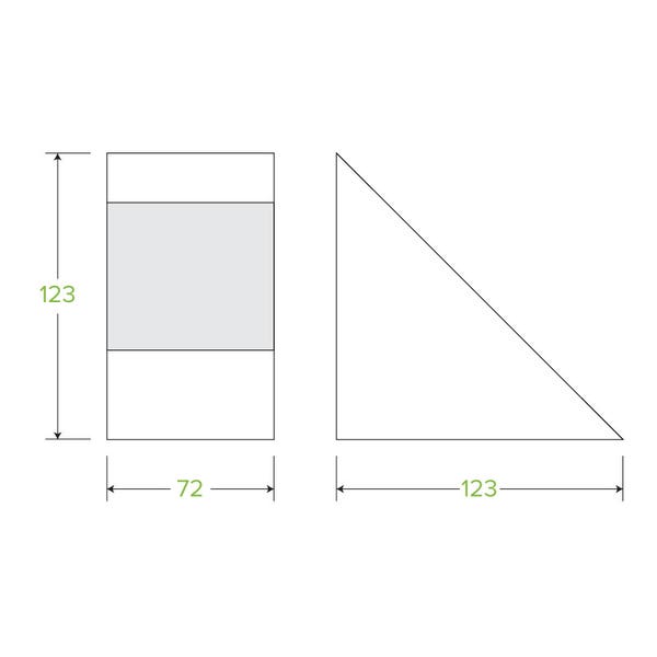 BioPak Medium BioBoard Sandwich Wedge - (Pack of 500)