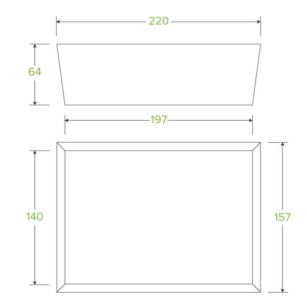 BioPak Large BioBoard Lunch Box With Window - (Pack of 200)