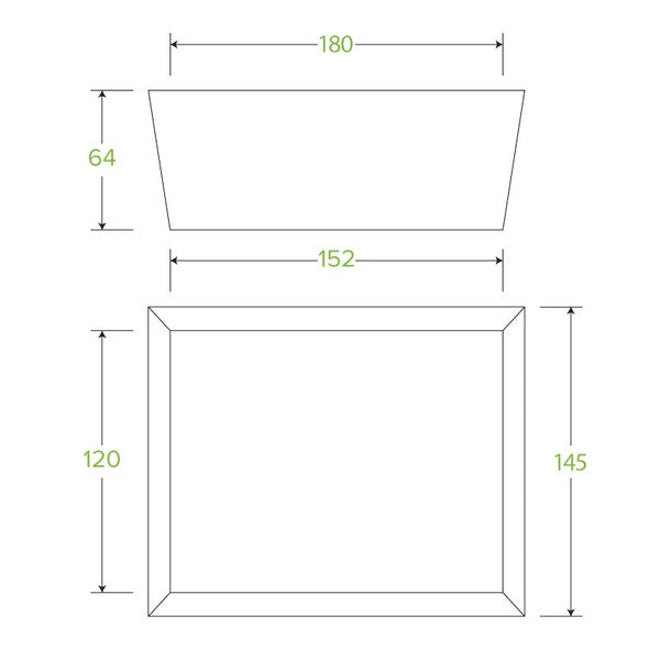 BioPak Medium BioBoard Lunch Box With Window - (Pack of 200)