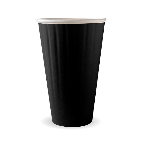 BioPak 
460ml / 16oz (90mm) Black Double Wall BioCup - (Pack of 600)