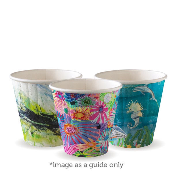 BioPak 295ml / 8oz (90mm) Art Series Double Wall BioCup - (Pack of 1000)