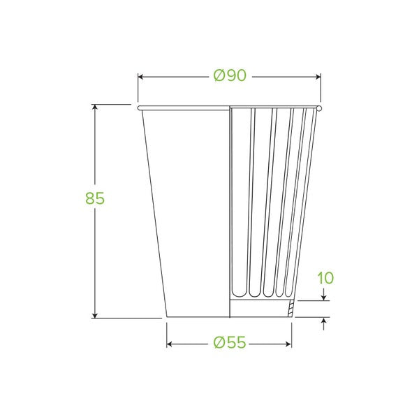 BioPak 295ml / 8oz (90mm) Art Series Double Wall BioCup - (Pack of 1000)