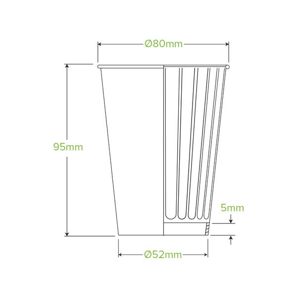 BioPak 
255ml / 8oz (80mm) Art Series Double Wall BioCup - (Pack of 1000)