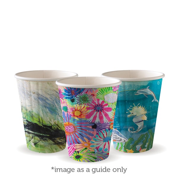 BioPak 
255ml / 8oz (80mm) Art Series Double Wall BioCup - (Pack of 1000)