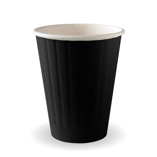 BioPak 
255ml / 8oz (80mm) Black Double Wall BioCup - (Pack of 1000)