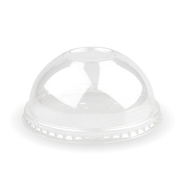 BioPak 105mm Clear PET Dome Cold Paper BioCup Lid - (Pack of 1000)