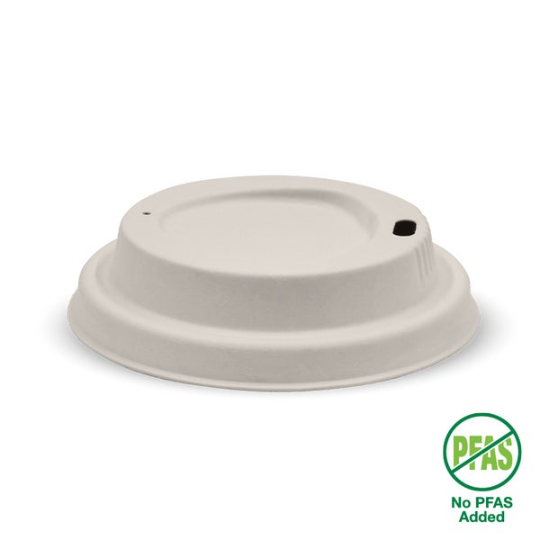 BioPak 80mm Small Natural Plant Fibre BioCup Lid - (Pack of 1000)