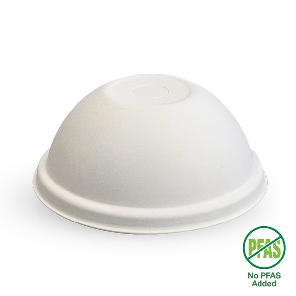 BioPak 90mm Plant Fibre Dome Cold Paper BioCup Lid - (Pack of 1000)