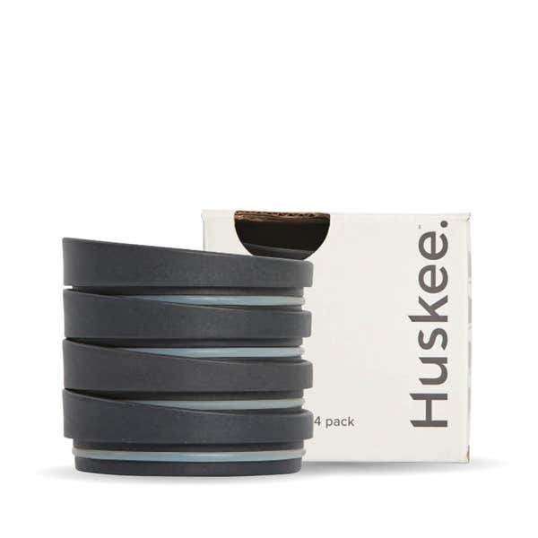 Charcoal HuskeeCup Universal Lid 4-Pack (x12)