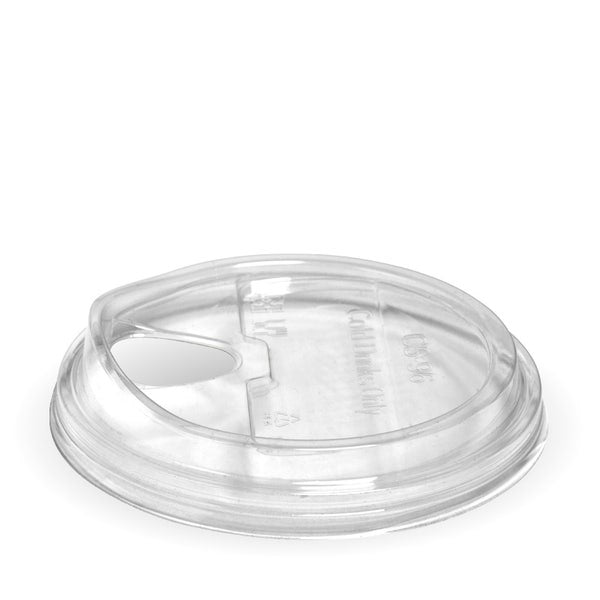 BioPak 300-700ml Sipper Clear BioCup Lid - (Pack of 1000)