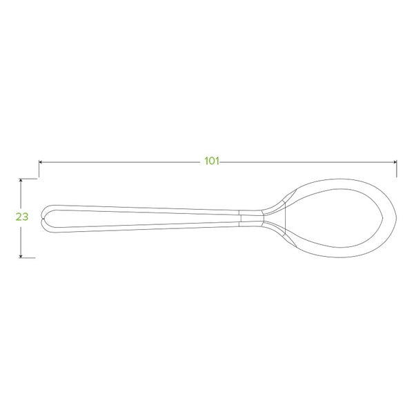 BioPak 10cm / 4" PLA Tea Spoon - (Pack of 2000)