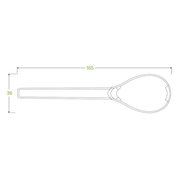 BioPak 16.5cm / 6.5" PLA Spoon - (Pack of 1000)