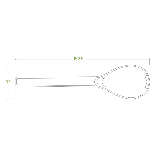 BioPak 15cm / 6" PLA Spoon - (Pack of 1000)