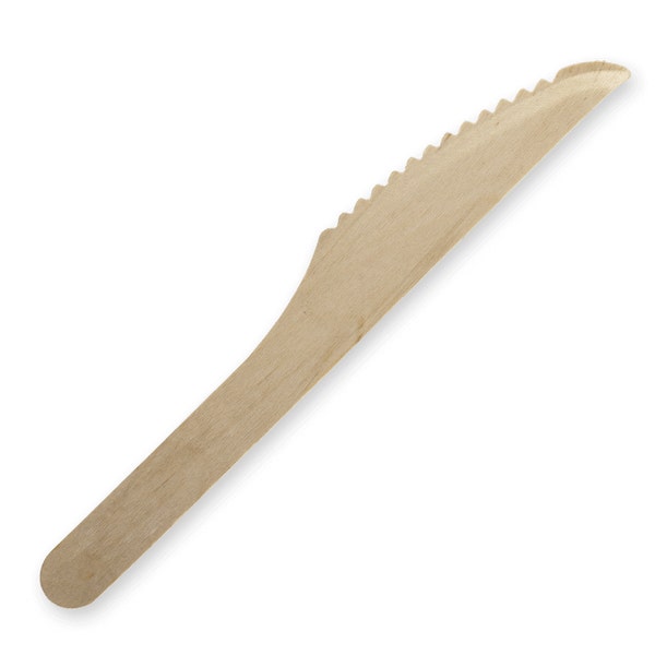 BioPak 16cm Unbranded Wood Knife - Bulk Pack - (Pack of 2000)