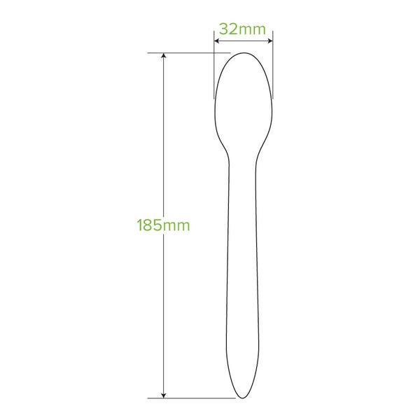 BioPak 19cm Coated Wood Spoon - (Pack of 1000)