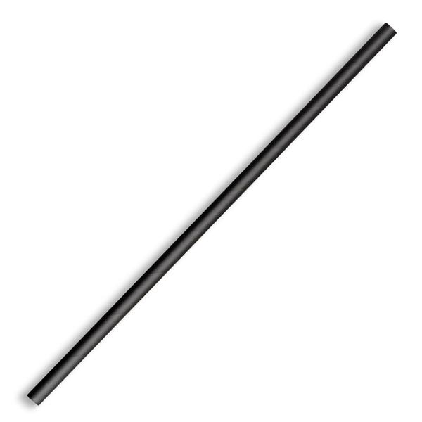 BioPak 6mm Regular Black BioStraw - (Pack of 2500)