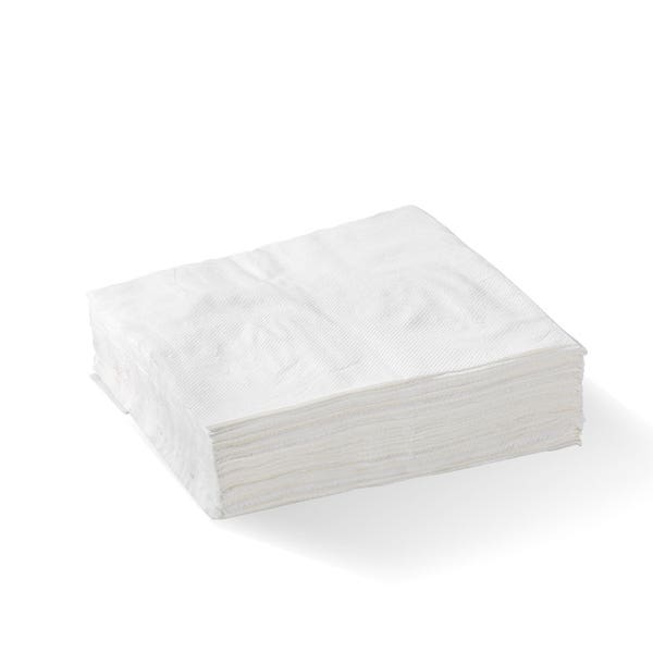 BioPak 1-Ply 1/4 Fold White Lunch BioNapkin - (Pack of 3000)