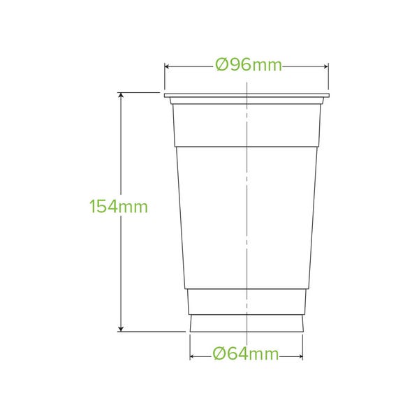 BioPak 700ml Clear BioCup - (Pack of 1000)