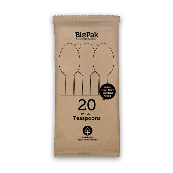 BioPak 20 Pack - 10cm Teaspoon - (Carton of 320)