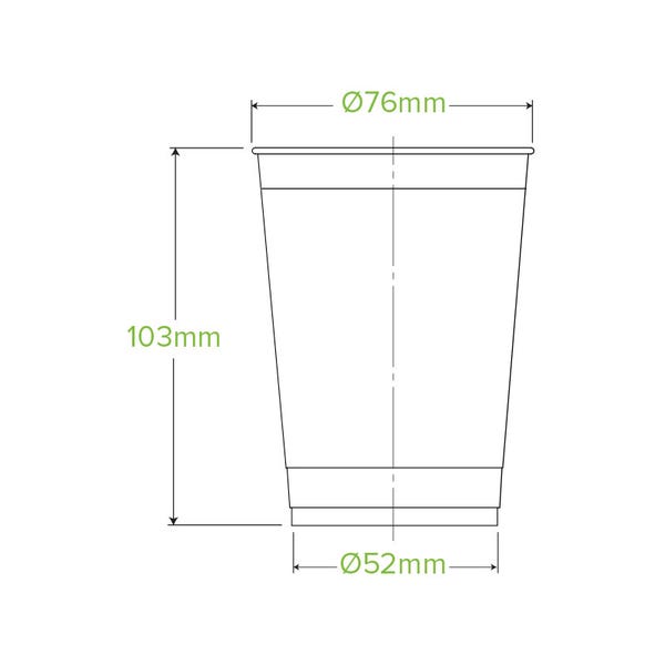 BioPak 25 Pack - 280ml Clear BioCups - (Carton of 300)