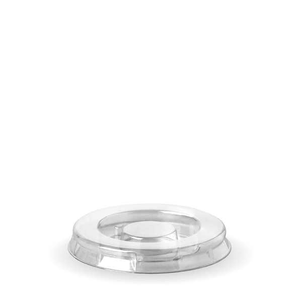 BioPak 30ml Clear PLA Sauce BioCup Lid - (Pack of 5000)